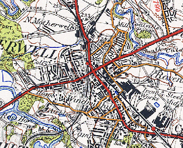 OLD ORDNANCE SURVEY MAP MOTHERWELL NORTH 1939 BELLSHILL ROAD COLVILLE PARK 