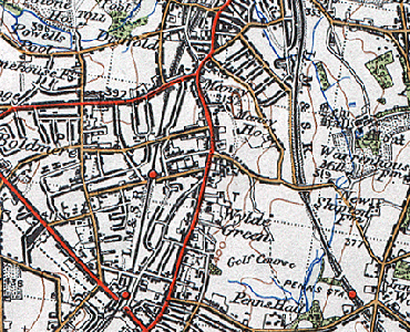 OLD ORDNANCE SURVEY MAP WYLDE GREEN 1913 BIRMINGHAM ERDINGTON SUTTON COLDFIELD 