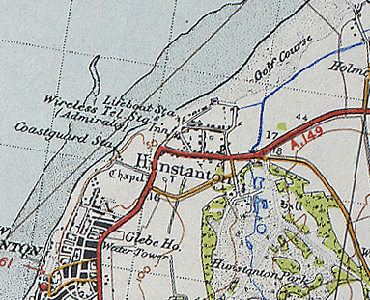 OLD ORDNANCE SURVEY MAP HUNSTANTON THE WASH 1907 WRANGLE HEACHAM SNETTISHAM 