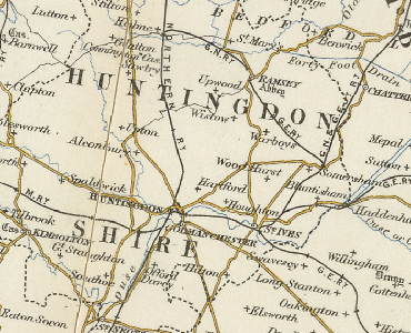 1902: 18NW Great Stukeley Old Map Huntingdonshire Kings Ripton 